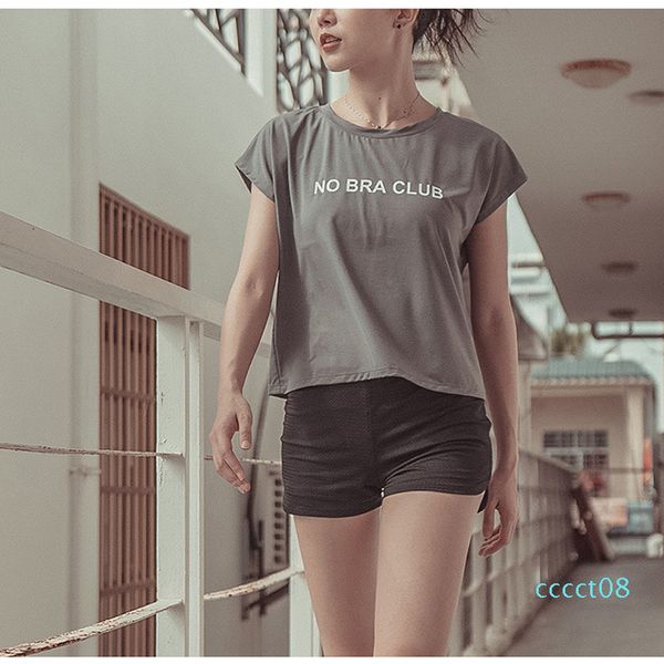 fitness women's quick drying shirts gym short sleeve solid color shirts loose jerseys ct08, White;red
fitness women's quick drying shirts gym short sleeve solid color shirts loose jerseys ct08, White;red