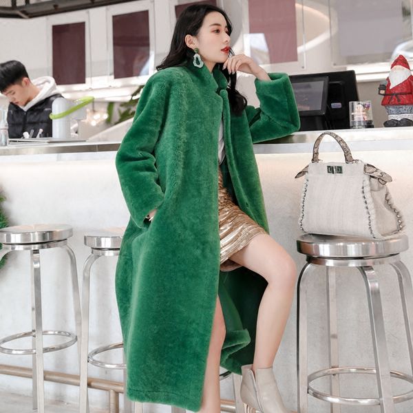 winter lady 100% real merino sheep fur jacket long style double faced genuine lamb fur outerwear elegant women winter warm coat, Black
winter lady 100% real merino sheep fur jacket long style double faced genuine lamb fur outerwear elegant women winter warm coat, Black