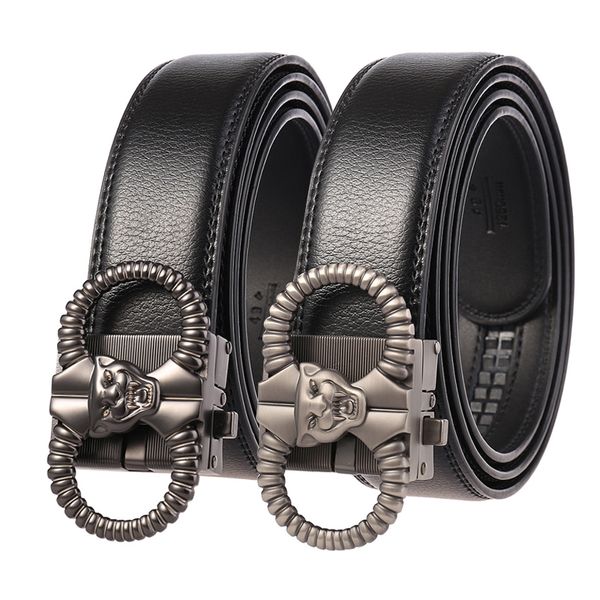 

new casual men belt genuine leather designer belts automatic buckle luxury belts black fashion man belts 110cm-130cm black straps, Black;brown