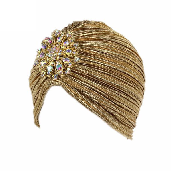 women turban hat head wrap pleated hair hijab cap with brooch suitable for you in different accasions light gold, Blue;gray
women turban hat head wrap pleated hair hijab cap with brooch suitable for you in different accasions light gold, Blue;gray