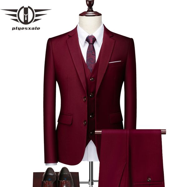 plyesxale burgundy men wedding suits 2020 three pieces men slim fit suits costume homme mariage luxe formal suit male 6xl q1029, White;black
plyesxale burgundy men wedding suits 2020 three pieces men slim fit suits costume homme mariage luxe formal suit male 6xl q1029, White;black