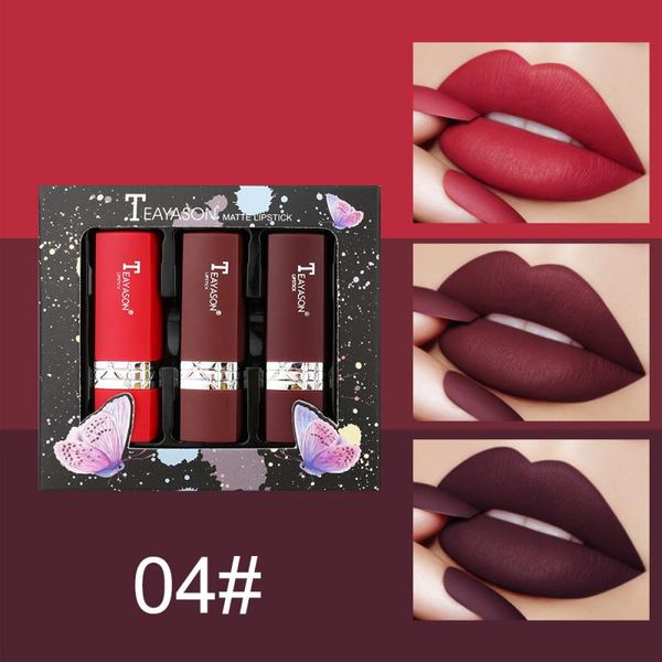 teayason 3pcs / set, women velvet whitening lipstick, waterproof and sweat matte moisturizing lipstick, tslm1 lip cosmetics
teayason 3pcs / set, women velvet whitening lipstick, waterproof and sweat matte moisturizing lipstick, tslm1 lip cosmetics