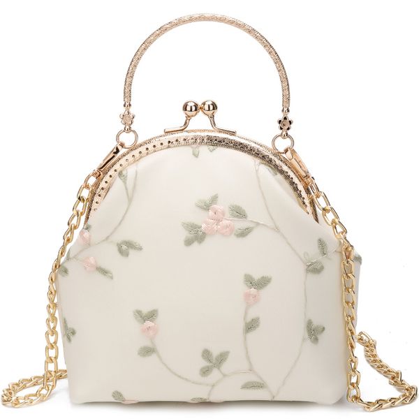 fashion sweet style clip bag evening clutch bag shoulder messenger flower embroidery women bag day clutches white bags
fashion sweet style clip bag evening clutch bag shoulder messenger flower embroidery women bag day clutches white bags