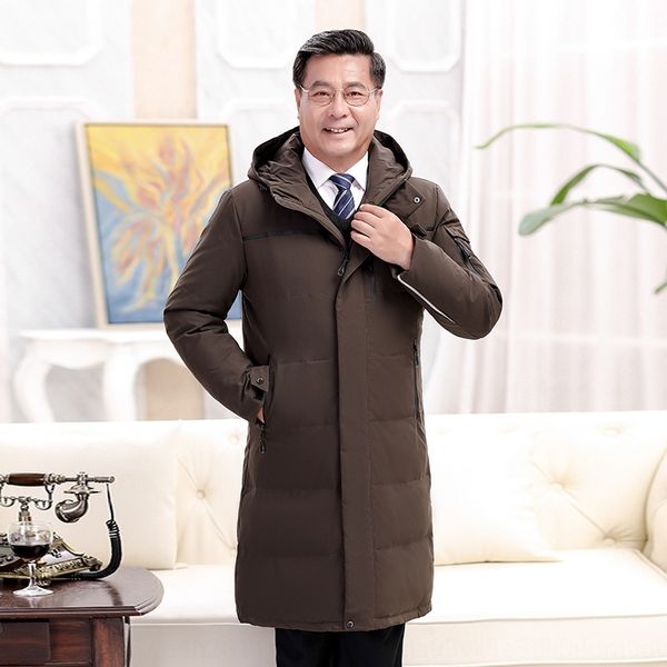 2019 men's white duck dad's mid-length thickened jacketcoat down jacket hooded outerwear down jacket winter, Black
2019 men's white duck dad's mid-length thickened jacketcoat down jacket hooded outerwear down jacket winter, Black
