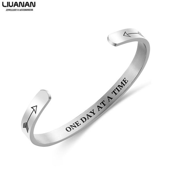 6mm stainless steel one day at a time cuff bracelet bangles jewelry gift for man women lover jewelry engraved mantra bracelet, Black
6mm stainless steel one day at a time cuff bracelet bangles jewelry gift for man women lover jewelry engraved mantra bracelet, Black