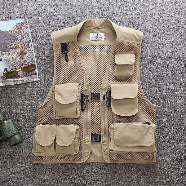 outdoor men's mesh fashion brand tooling multi-pocket functional pgraphy fishing volunteer thin vest vest, Black;white
outdoor men's mesh fashion brand tooling multi-pocket functional pgraphy fishing volunteer thin vest vest, Black;white