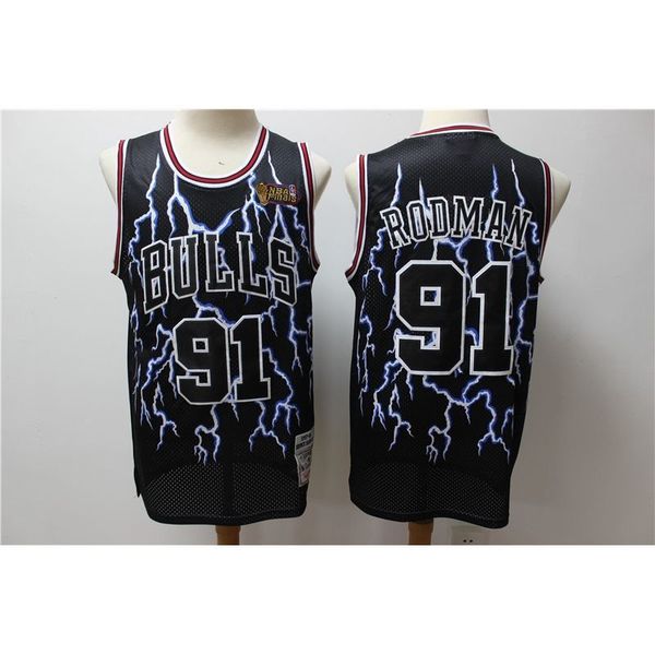97 91 rodman mitchell & ness loose retro jersey stitched basketball jerseys, Black;white
97 91 rodman mitchell & ness loose retro jersey stitched basketball jerseys, Black;white