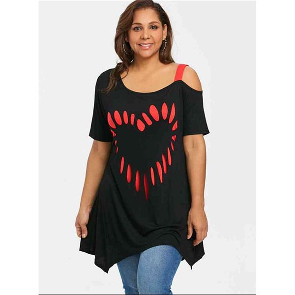 womens one shoulder strapless tshirts summer 5xl irregular heart loose casual tees women oversize fashion, White
womens one shoulder strapless tshirts summer 5xl irregular heart loose casual tees women oversize fashion, White