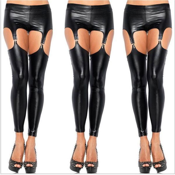 new shiny punk gothic faux leather leggings erotic wet look pvc leggings hollow out temptation slim latex pants trouser, Black
new shiny punk gothic faux leather leggings erotic wet look pvc leggings hollow out temptation slim latex pants trouser, Black