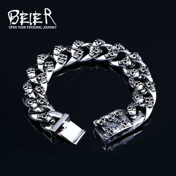 beier punk rock skull men bracelets & bangles biker never fade stainless steel chain jewelry dropshipping bc8-060, Red;blue
beier punk rock skull men bracelets & bangles biker never fade stainless steel chain jewelry dropshipping bc8-060, Red;blue