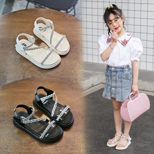 children's 2020 light girls' rhinestone princess shoes solid color magic sandals and sandals fashion magic sticker, Black;red
children's 2020 light girls' rhinestone princess shoes solid color magic sandals and sandals fashion magic sticker, Black;red