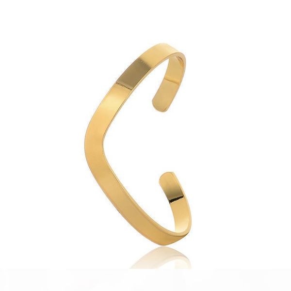 glossy cuff bangles opening double solid bracelets for women fashion jewelry 6cm, White 
glossy cuff bangles opening double solid bracelets for women fashion jewelry 6cm, White