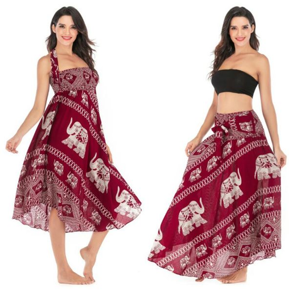 fashion two-way skirt long bohemian bandage skirt gypsy boho ladies female lace-up elephent elastic waist halter, Black
fashion two-way skirt long bohemian bandage skirt gypsy boho ladies female lace-up elephent elastic waist halter, Black