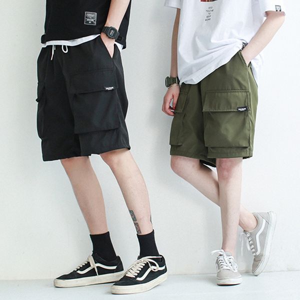 2020 japanese summer new loose tooling shorts men and women fashion large pocket casual shorts handsome sports pants men, White;black
2020 japanese summer new loose tooling shorts men and women fashion large pocket casual shorts handsome sports pants men, White;black