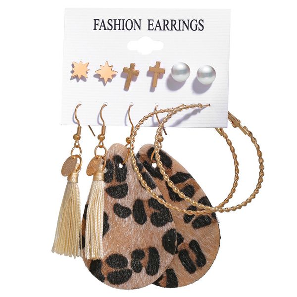 women bohemian ethnic style tassel earring creative leopard earrings geometric dangle earrings fashion jewelry 6 pairs/set, Silver
women bohemian ethnic style tassel earring creative leopard earrings geometric dangle earrings fashion jewelry 6 pairs/set, Silver