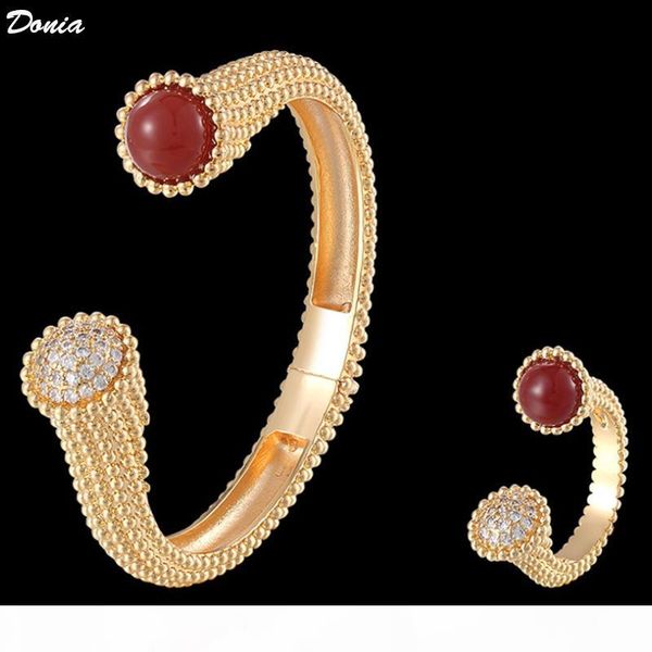 donia jewelry european and american fashion exaggeration classic u-shaped inlaid zirconia bracelet ring set women's bracelet, Black
donia jewelry european and american fashion exaggeration classic u-shaped inlaid zirconia bracelet ring set women's bracelet, Black