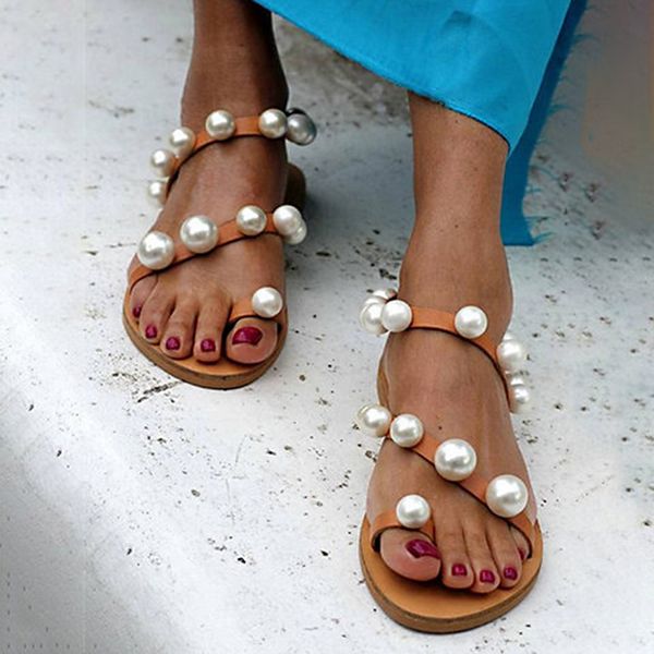 women's sandals 2020 summer women pearl sandals female rhinestone thong shoes women flat heels plus size shoes, Black
women's sandals 2020 summer women pearl sandals female rhinestone thong shoes women flat heels plus size shoes, Black