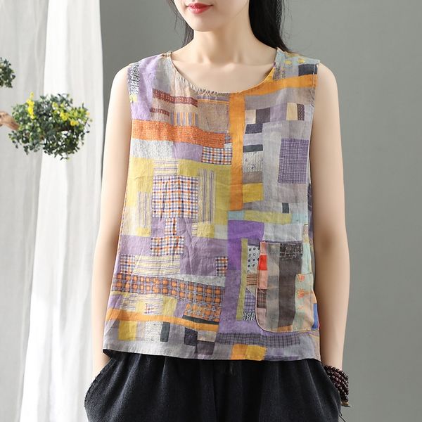 qi yi drawing printing artistic all-match cotton and linen t-shirt vest women's round neck 2020 new t-shirt top, Camo
qi yi drawing printing artistic all-match cotton and linen t-shirt vest women's round neck 2020 new t-shirt top, Camo