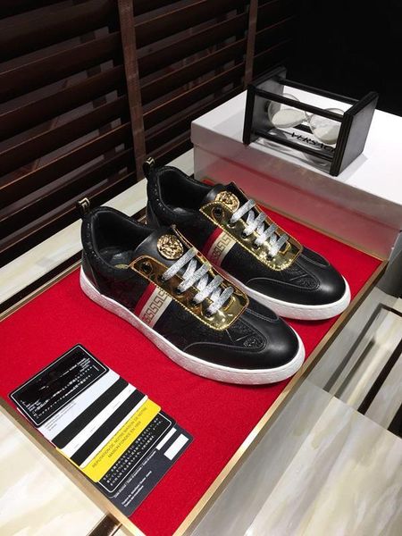 2019u summer new men's printed shoes, trend with small white shoes, fashion wild sports shoes, original box packaging 38-4411, Black
2019u summer new men's printed shoes, trend with small white shoes, fashion wild sports shoes, original box packaging 38-4411, Black