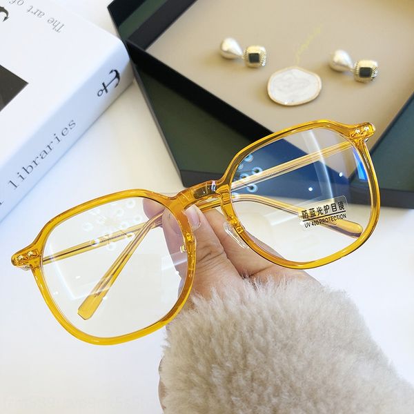 net red plain orange tr90 black frame all-match round slim anti-blue glasses tide men's plain glasses myopia frame, Silver
net red plain orange tr90 black frame all-match round slim anti-blue glasses tide men's plain glasses myopia frame, Silver