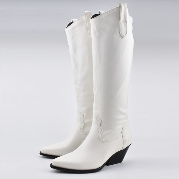 Long white women's High Block Heel Knee-High Boots Knight Boots autumn and winter Fashion Booties Large Size simple boots
Long white women's High Block Heel Knee-High Boots Knight Boots autumn and winter Fashion Booties Large Size simple boots