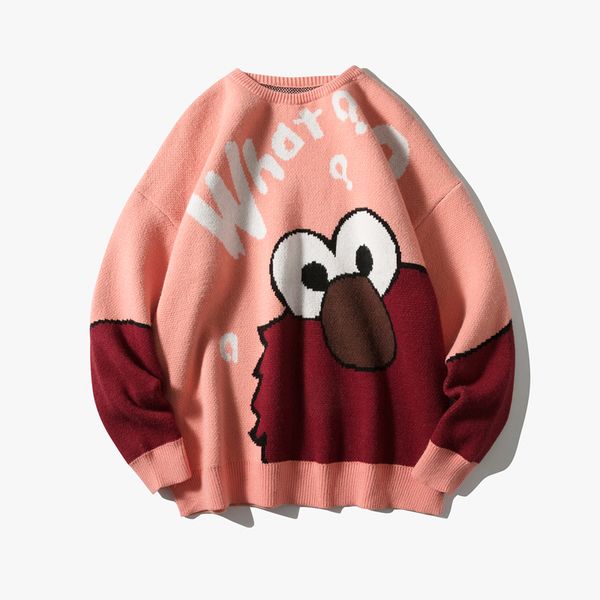thick sweater men clothes harajuku knitted loose thickened street long sleeve funny cartoon print hip hop couple sweater casual, White;black
thick sweater men clothes harajuku knitted loose thickened street long sleeve funny cartoon print hip hop couple sweater casual, White;black