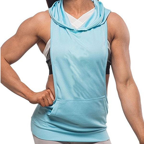 summer sleeveless hooded fitness vest women's solid color cotton sports blouse y431, Black;blue
summer sleeveless hooded fitness vest women's solid color cotton sports blouse y431, Black;blue