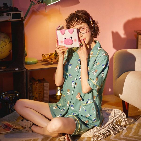 ln5e0 female summer new product little female short sleeves korean home pajamas pajamas style naughty vitality cute ice porcelain cotton ho, Blue;red
ln5e0 female summer new product little female short sleeves korean home pajamas pajamas style naughty vitality cute ice porcelain cotton ho, Blue;red