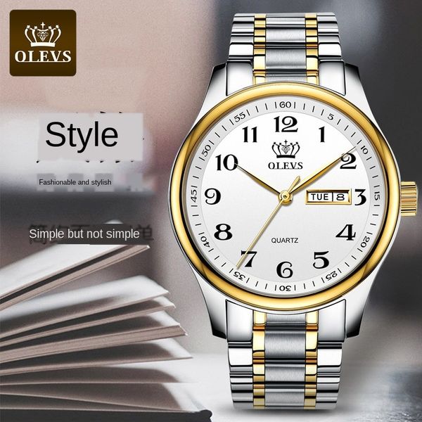 euclidean fashion waterproof men's men's calendar quartz watch middle-aged and elderly digital quartz watch, Blue
euclidean fashion waterproof men's men's calendar quartz watch middle-aged and elderly digital quartz watch, Blue