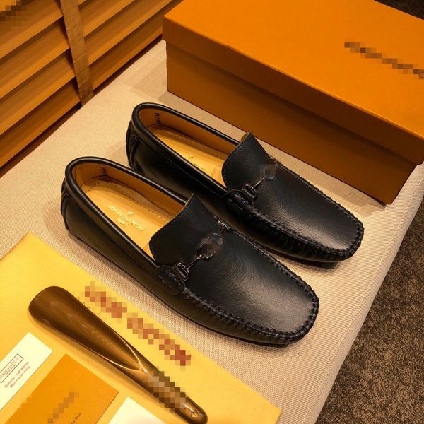 men formal dress shoes gentleman business shoes genuine leather loafers pointed toe mens designers party office casual shoes, Black
men formal dress shoes gentleman business shoes genuine leather loafers pointed toe mens designers party office casual shoes, Black