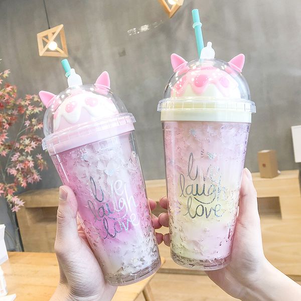 korean-style cute cat claw plastic ice cup english gradient double-layer straw cup summer large capacity cool broken ice cup
korean-style cute cat claw plastic ice cup english gradient double-layer straw cup summer large capacity cool broken ice cup