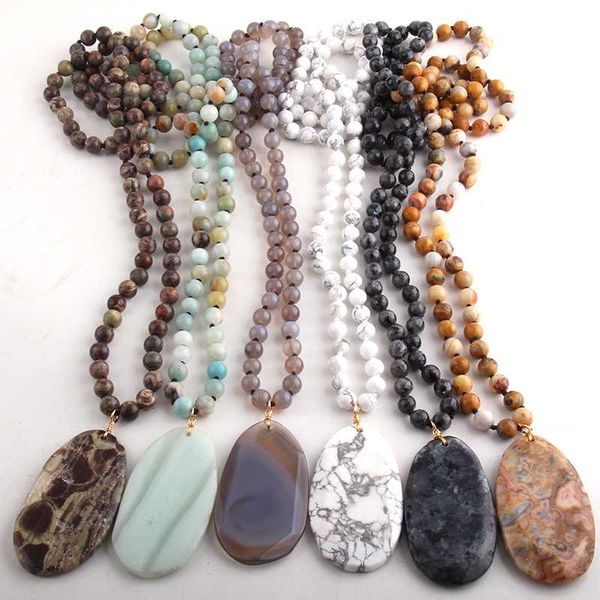 rh fashion jewelry natural beads long knotted semi precious pendant necklaces for women bead necklace, Silver
rh fashion jewelry natural beads long knotted semi precious pendant necklaces for women bead necklace, Silver