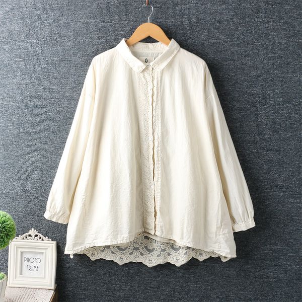 2020 japanese small fresh new spring lace blouse loose long-sleeved cotton shirt female, White
2020 japanese small fresh new spring lace blouse loose long-sleeved cotton shirt female, White