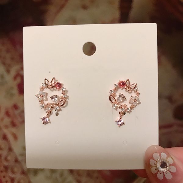 mengjiqiao new korean micro pave zircon butterfly flower circle drop earrings for women dliecate zircon boucle d'oreille jewelry, Silver
mengjiqiao new korean micro pave zircon butterfly flower circle drop earrings for women dliecate zircon boucle d'oreille jewelry, Silver