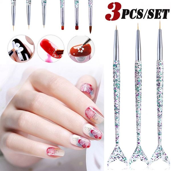 3 pcs/set mermaid handle nail art stripe lines liner painting brush carved brush pattern diy design drawing pen manicure tool
3 pcs/set mermaid handle nail art stripe lines liner painting brush carved brush pattern diy design drawing pen manicure tool