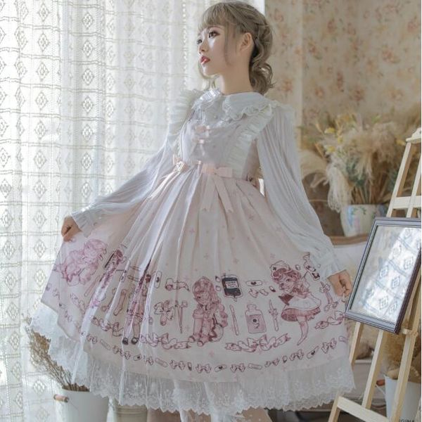 casual dresses halloween gothic vintage sweet lolita dress lace bowknot high waist printing victorian kawaii girl jsk cos, Black;gray
casual dresses halloween gothic vintage sweet lolita dress lace bowknot high waist printing victorian kawaii girl jsk cos, Black;gray
