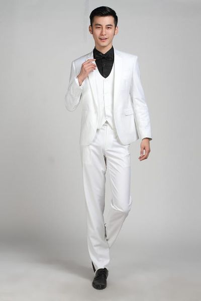 2020 custom made white suit mens wedding prom suits fashion groomsmen slim fit tuxedos 3 piece set (jacket+vest+pants), White;black
2020 custom made white suit mens wedding prom suits fashion groomsmen slim fit tuxedos 3 piece set (jacket+vest+pants), White;black