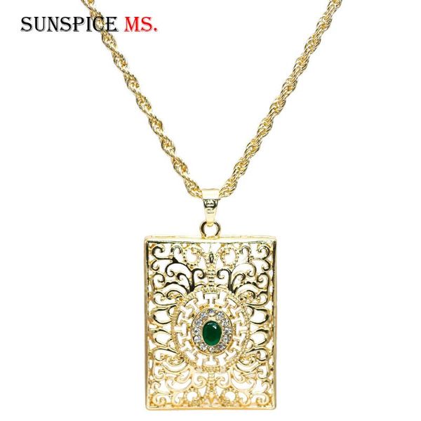 sunspicems morocco women gold pendant necklace hollow metal arabesque square tags long chain ethnic wedding hip hop jewelry, Silver
sunspicems morocco women gold pendant necklace hollow metal arabesque square tags long chain ethnic wedding hip hop jewelry, Silver
