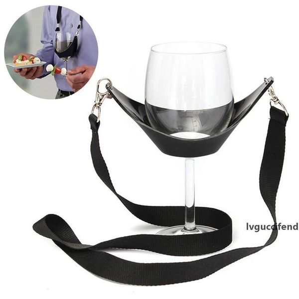 portable black wine glass holder strap wine sling yoke glass holder support neck strap for birthday cocktail party bar tools diy logo
portable black wine glass holder strap wine sling yoke glass holder support neck strap for birthday cocktail party bar tools diy logo