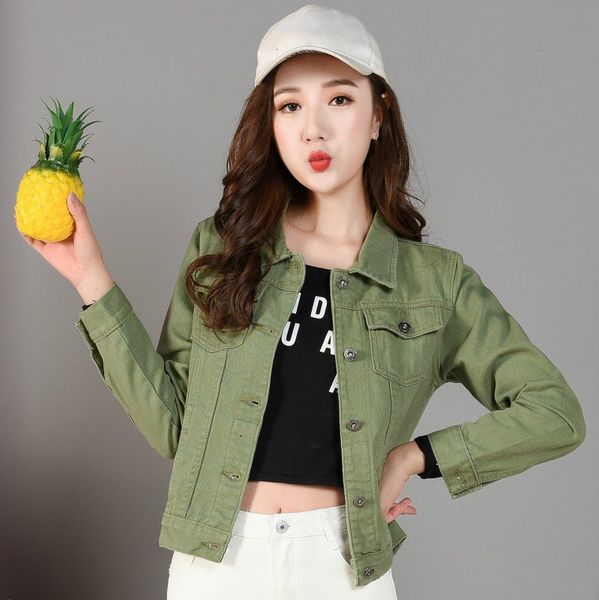 women's jackets fashion summer retro slim army green short girls denim cowgirl costume vintage female coat streetwear lady chaqueta, Black;brown
women's jackets fashion summer retro slim army green short girls denim cowgirl costume vintage female coat streetwear lady chaqueta, Black;brown