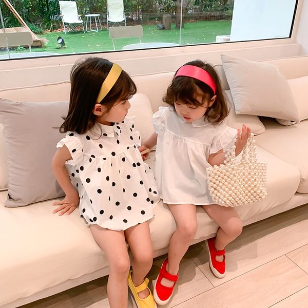 ht8zu left and left prince clothing 2020 summer new korean style girl polka dot solid color doll children's short doll children's, White;black
ht8zu left and left prince clothing 2020 summer new korean style girl polka dot solid color doll children's short doll children's, White;black