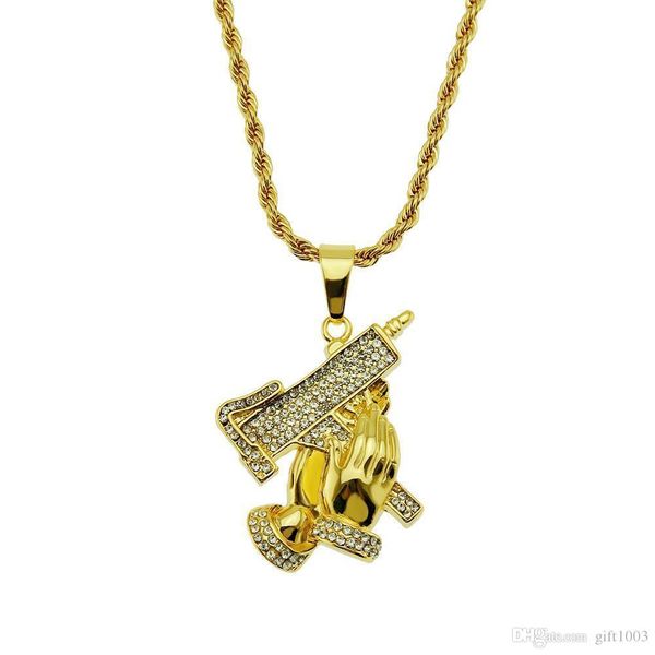 2020 designer european and american street dance hand grab three-dimensional diamond pendant necklace hip-hop personality trend prayer hand, Black
2020 designer european and american street dance hand grab three-dimensional diamond pendant necklace hip-hop personality trend prayer hand, Black