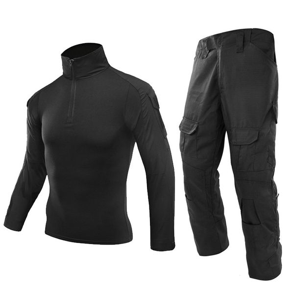 gym clothing uniform clothes suit tactical camouflage men us army combat shirt + cargo pants knee pads, White;black
gym clothing uniform clothes suit tactical camouflage men us army combat shirt + cargo pants knee pads, White;black