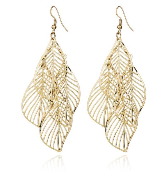 2020 new fashion for women simple and versatile boasting leaf earrings women's multi-layer metal hollow leaf earrings, Silver
2020 new fashion for women simple and versatile boasting leaf earrings women's multi-layer metal hollow leaf earrings, Silver