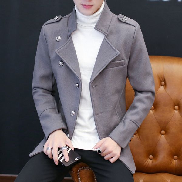 men's jackets autumn and winter woolen jacket self-cultivation male collar casual, Black;brown
men's jackets autumn and winter woolen jacket self-cultivation male collar casual, Black;brown