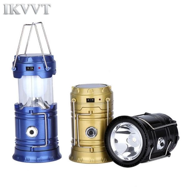 Solar Powered Collapsible Portable Lantern Rechargeable Hand Tent Lamp Camping Outdoor Lighting+charging Cable