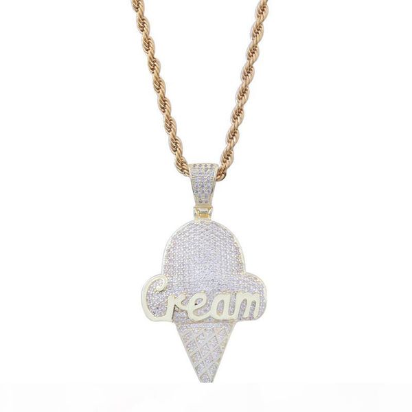 ice cream pendant necklace iced out zircon pendant necklace with chain hip hop jewelry for men women gifts, Silver
ice cream pendant necklace iced out zircon pendant necklace with chain hip hop jewelry for men women gifts, Silver