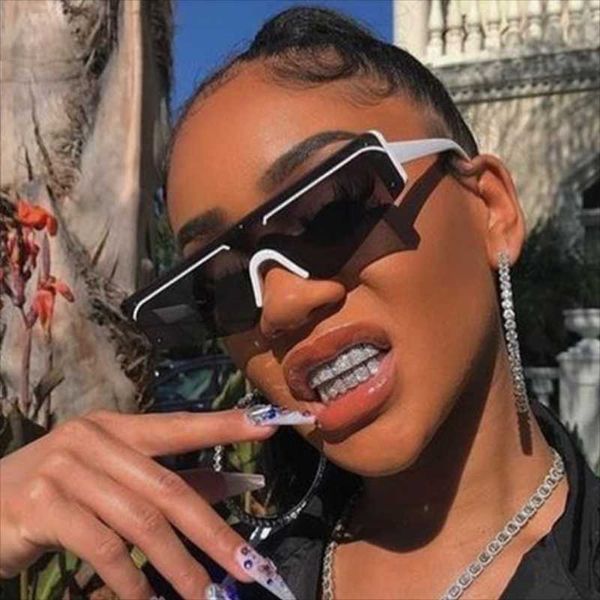 pointed cat eye sunglasses 2020 trendy black shades plastic rimless party personality sunglasses men luxury women's, White;black
pointed cat eye sunglasses 2020 trendy black shades plastic rimless party personality sunglasses men luxury women's, White;black
