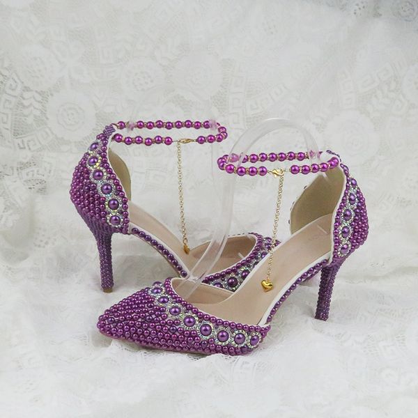 summer pointed toe women wedding sandals ankle strap buckle shoes purple pearl shoe and bag set party dress shoe lace-up chain, Black
summer pointed toe women wedding sandals ankle strap buckle shoes purple pearl shoe and bag set party dress shoe lace-up chain, Black