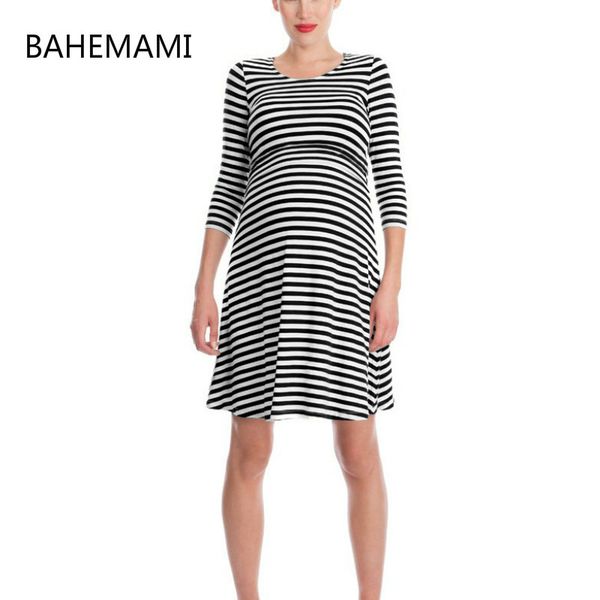bahemami pregnant women summer set dress striped dresses breastfeeding and nursing women dresses women's vestidos, White
bahemami pregnant women summer set dress striped dresses breastfeeding and nursing women dresses women's vestidos, White